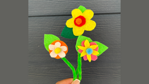 Felt Flower Bookmarks Kids Craft