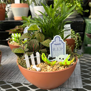 Plastic Bowl with Scary Garden
